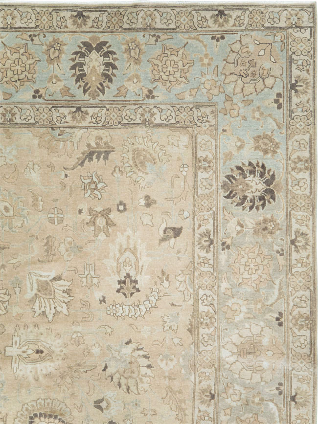 Vintage Persian Tabriz Room Size Carpet, No.19072 - Gss