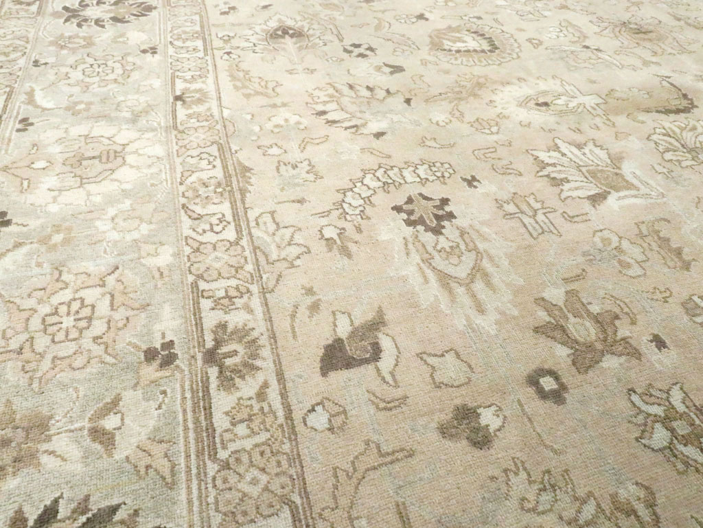 Vintage Persian Tabriz Room Size Carpet, No.19072 - Gss
