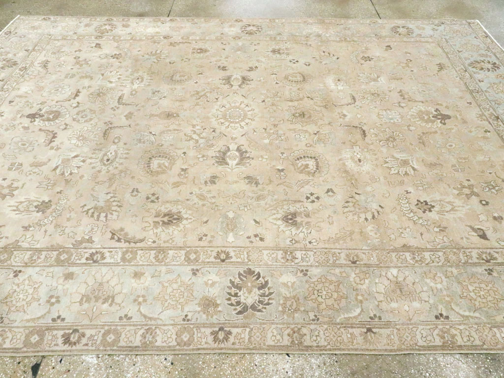 Vintage Persian Tabriz Room Size Carpet, No.19072 - Gss