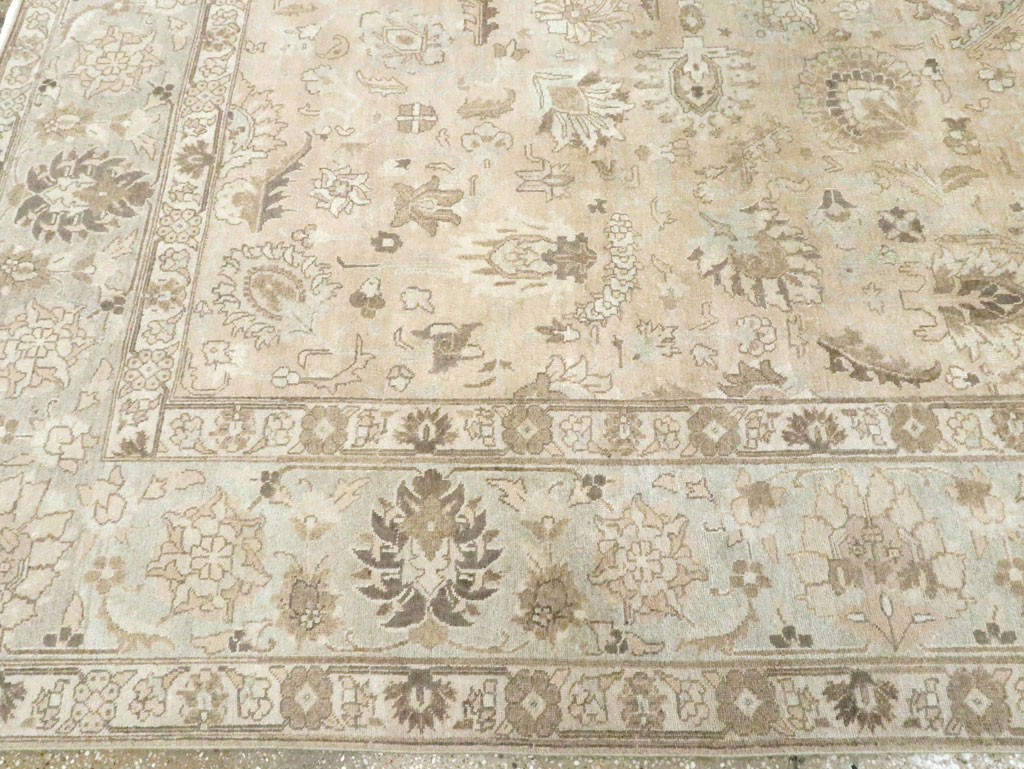 Vintage Persian Tabriz Room Size Carpet, No.19072 - Gss
