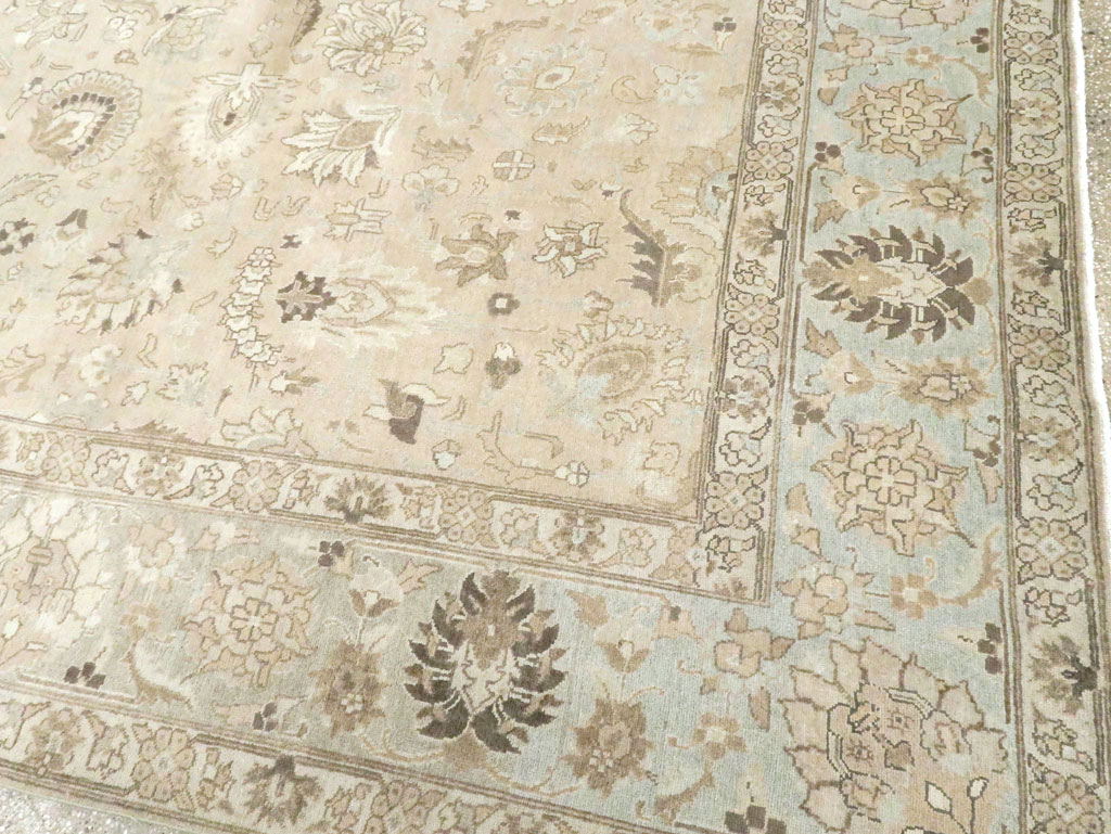 Vintage Persian Tabriz Room Size Carpet, No.19072 - Gss
