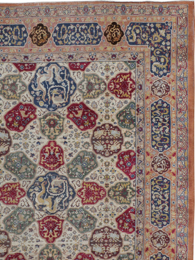 Antique Indian Lahore Carpet, No.19073 - Gss