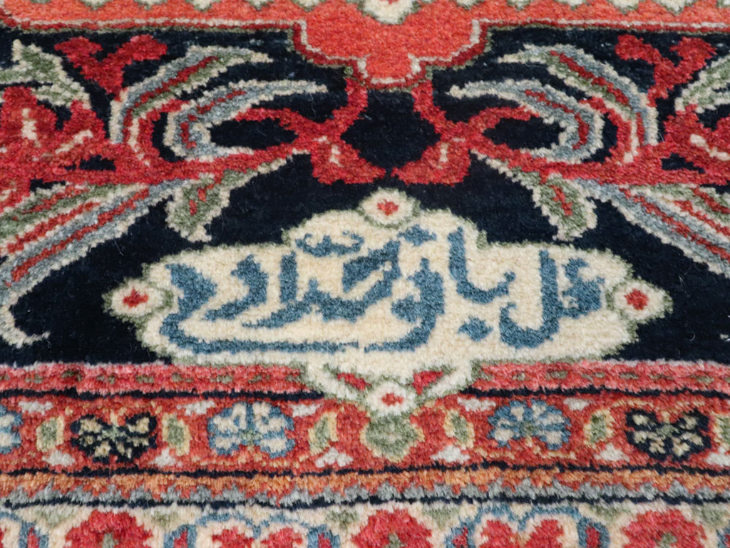 Vintage Persian Qazvin Pictorial Rug, No.19076 - Gss