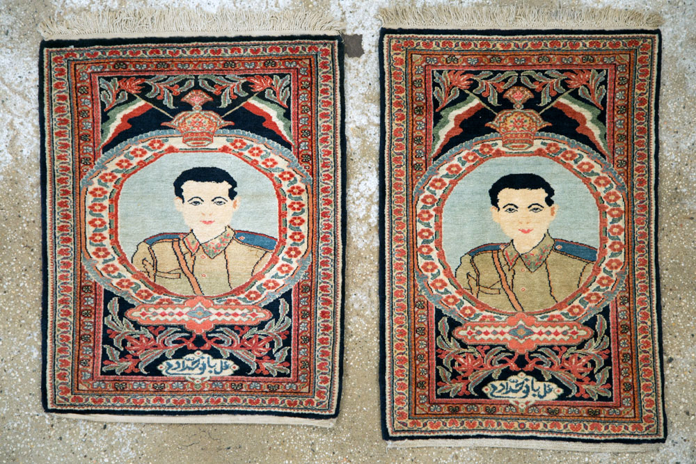 Vintage Persian Qazvin Pictorial Rug, No.19077 - Gss