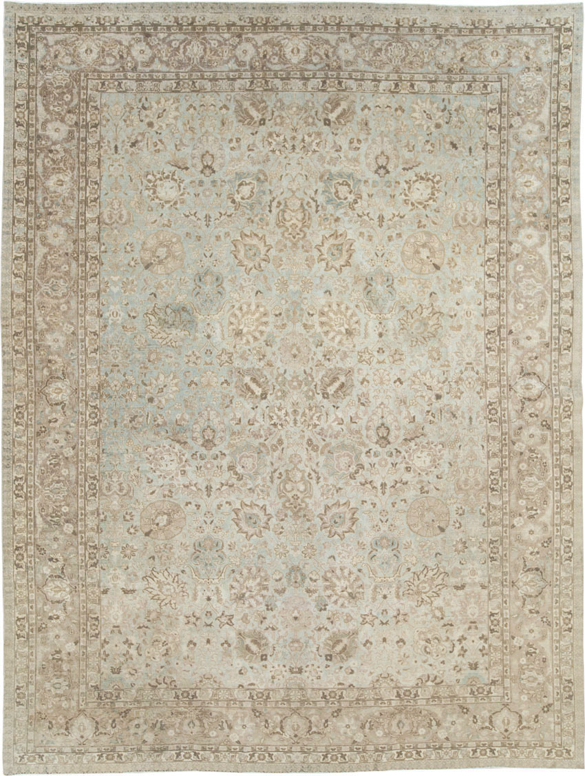 Vintage Persian Tabriz Room Size Carpet, No.19083 - Gss