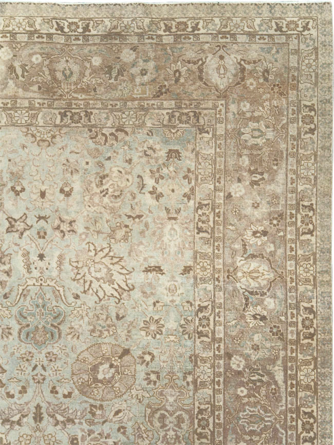 Vintage Persian Tabriz Room Size Carpet, No.19083 - Gss
