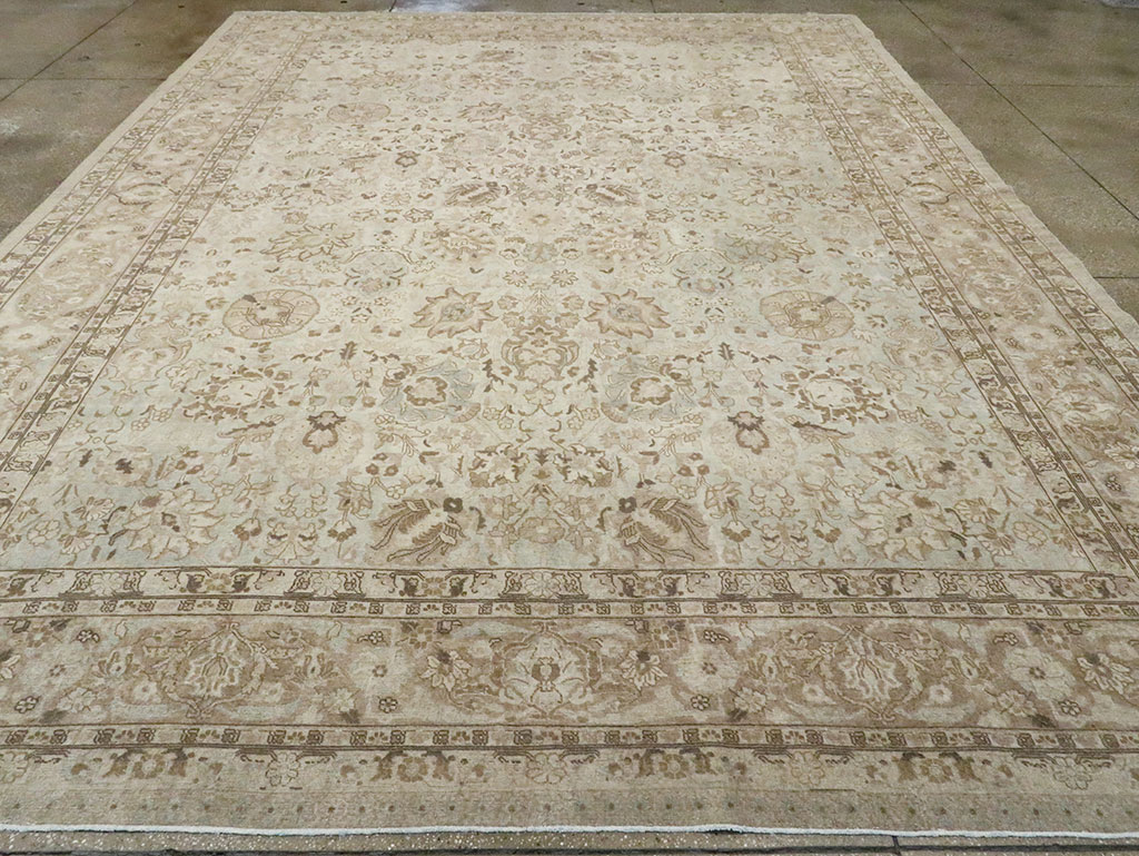 Vintage Persian Tabriz Room Size Carpet, No.19083 - Gss