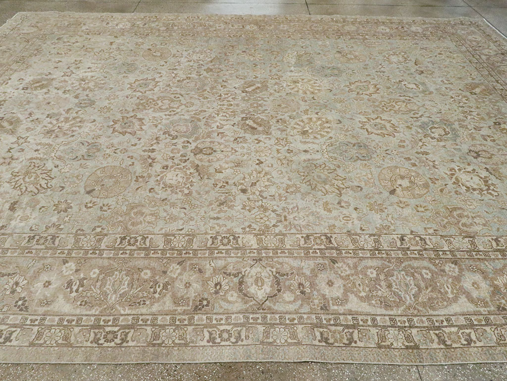 Vintage Persian Tabriz Room Size Carpet, No.19083 - Gss