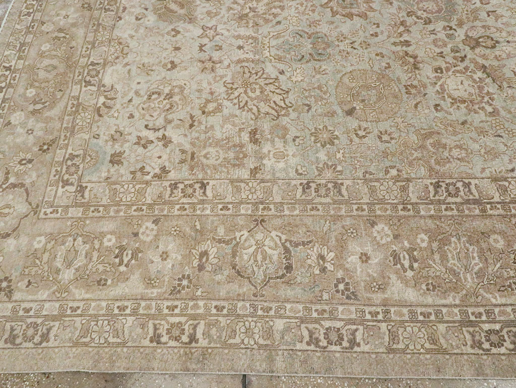 Vintage Persian Tabriz Room Size Carpet, No.19083 - Gss