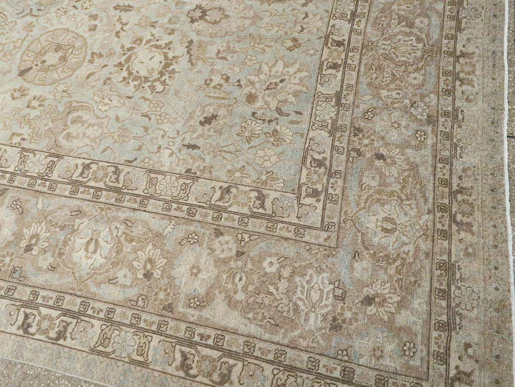 Vintage Persian Tabriz Room Size Carpet, No.19083 - Gss