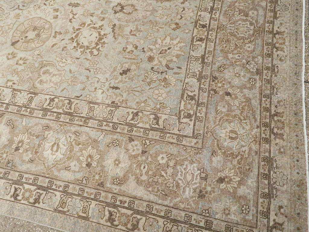 Vintage Persian Tabriz Room Size Carpet, No.19083 - Gss