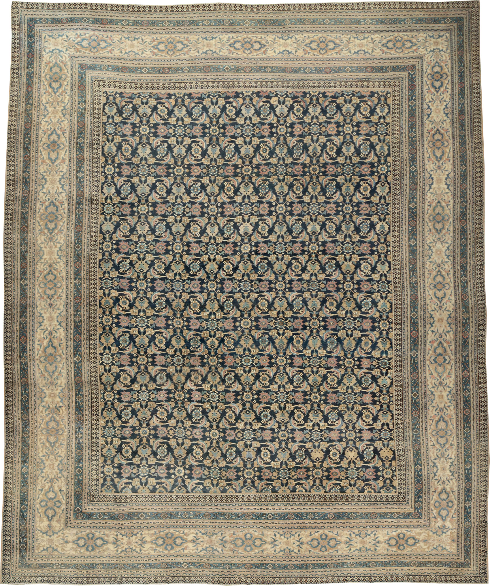 Antique Persian Khorassan Square Oversize Carpet, No.19084 - Gss