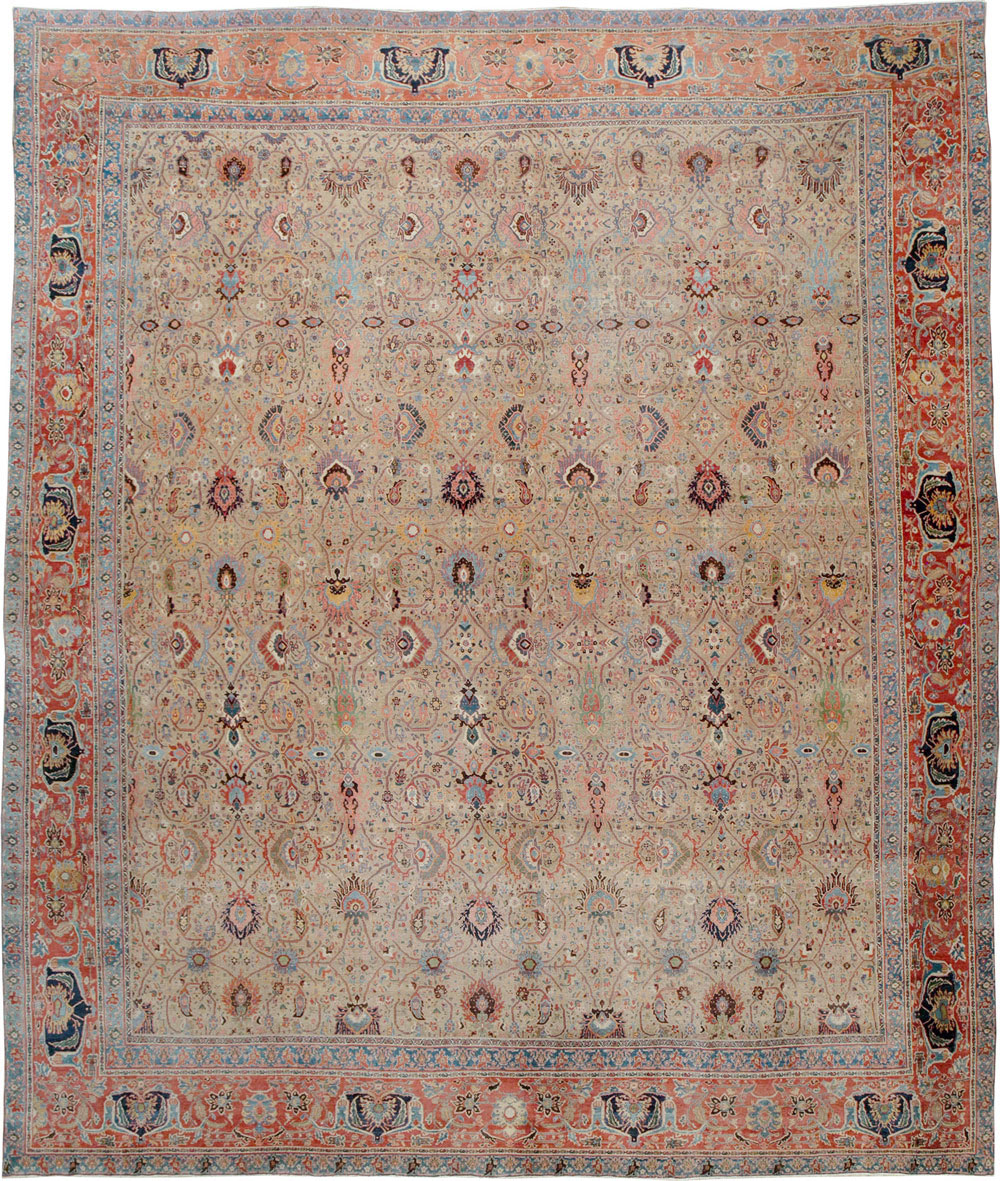 Antique Persian Bidjar Square Oversize Carpet, No.19090 - Gss