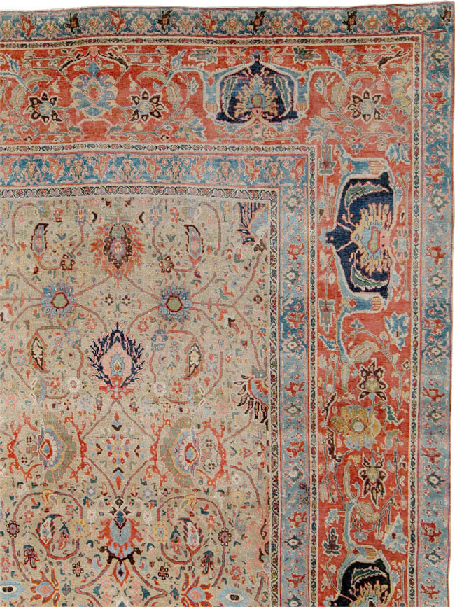 Antique Persian Bidjar Square Oversize Carpet, No.19090 - Gss