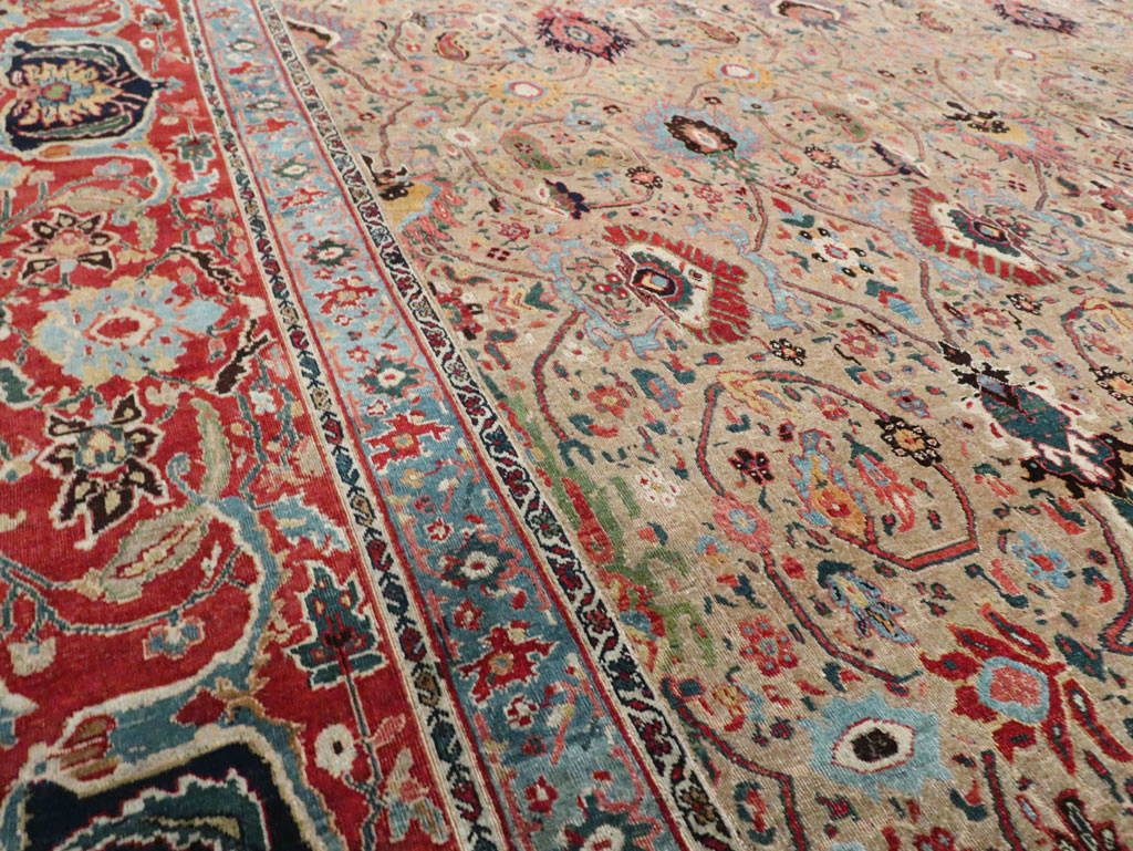 Antique Persian Bidjar Square Oversize Carpet, No.19090 - Gss