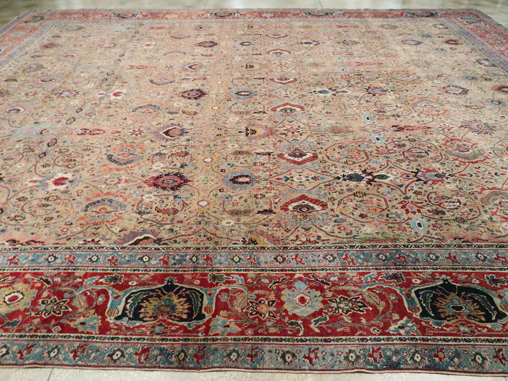 Antique Persian Bidjar Square Oversize Carpet, No.19090 - Gss