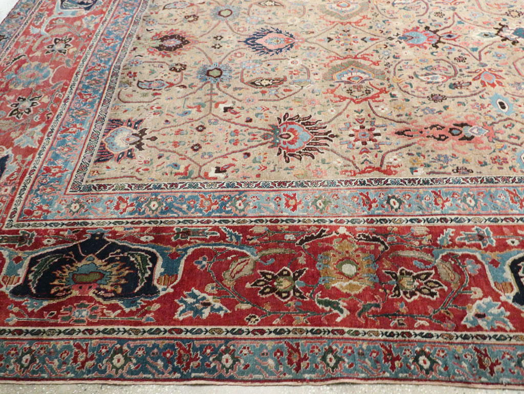 Antique Persian Bidjar Square Oversize Carpet, No.19090 - Gss