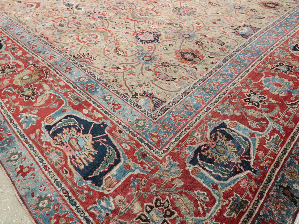 Antique Persian Bidjar Square Oversize Carpet, No.19090 - Gss