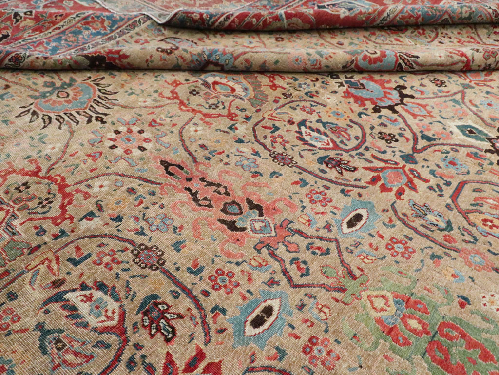 Antique Persian Bidjar Square Oversize Carpet, No.19090 - Gss