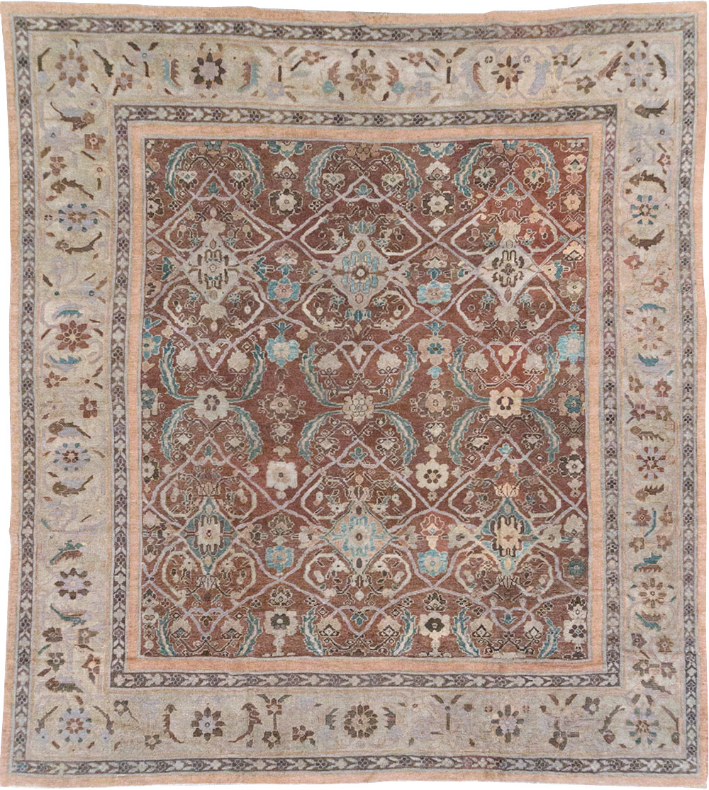 Antique Persian Mahal Large Room Size Carpet, No.19094 - Gss