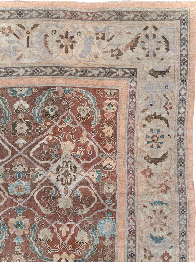 Antique Persian Mahal Large Room Size Carpet, No.19094 - Gss