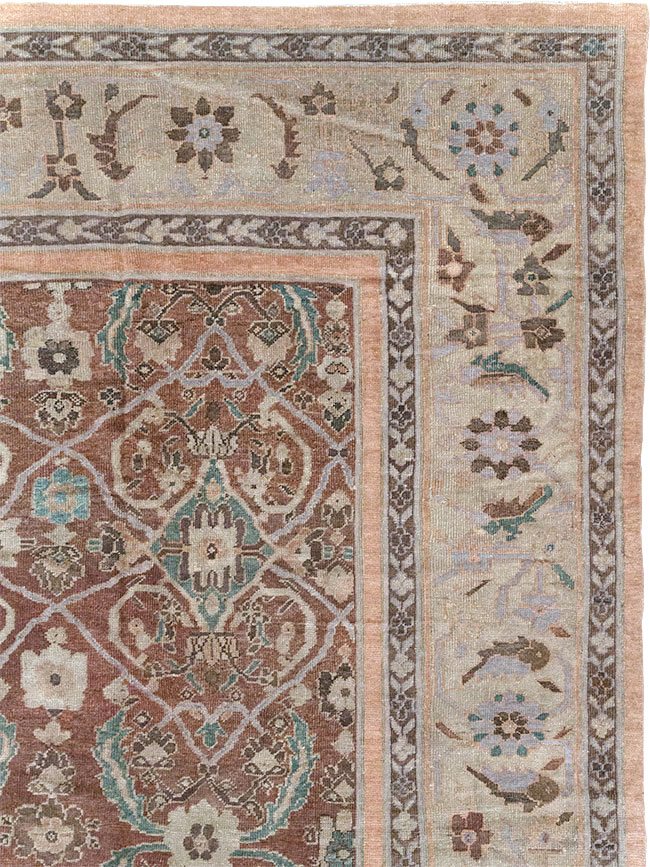 Antique Persian Mahal Large Room Size Carpet, No.19094 - Gss