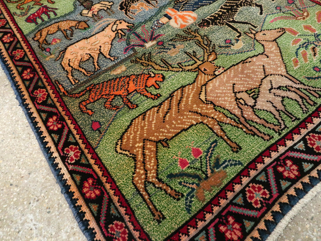 Vintage Persian Gabbeh Pictorial Rug, No.19109 - Gss