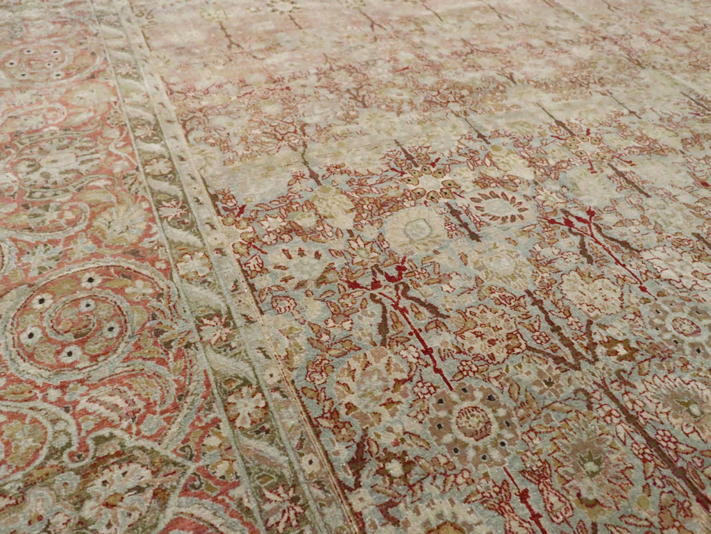 Antique Persian Isfahan Large Room Size Carpet, No.19160 - Gss