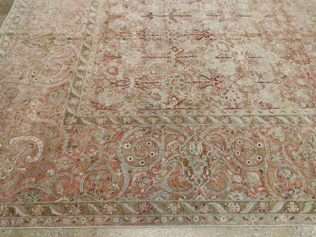 Antique Persian Isfahan Large Room Size Carpet, No.19160 - Gss