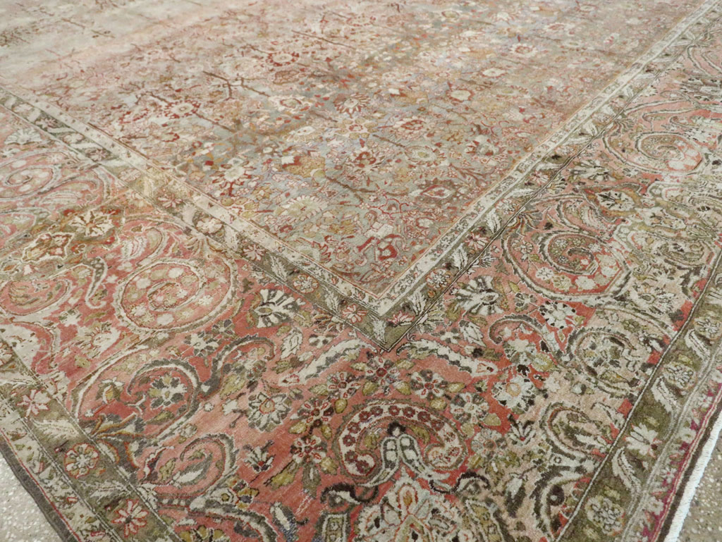 Antique Persian Isfahan Large Room Size Carpet, No.19160 - Gss