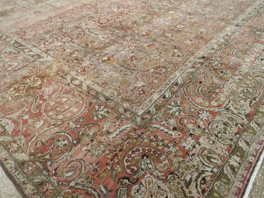 Antique Persian Isfahan Large Room Size Carpet, No.19160 - Gss