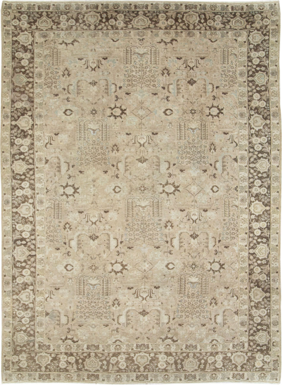 Vintage Persian Tabriz Small Room Size Carpet, No.19171 - Gss