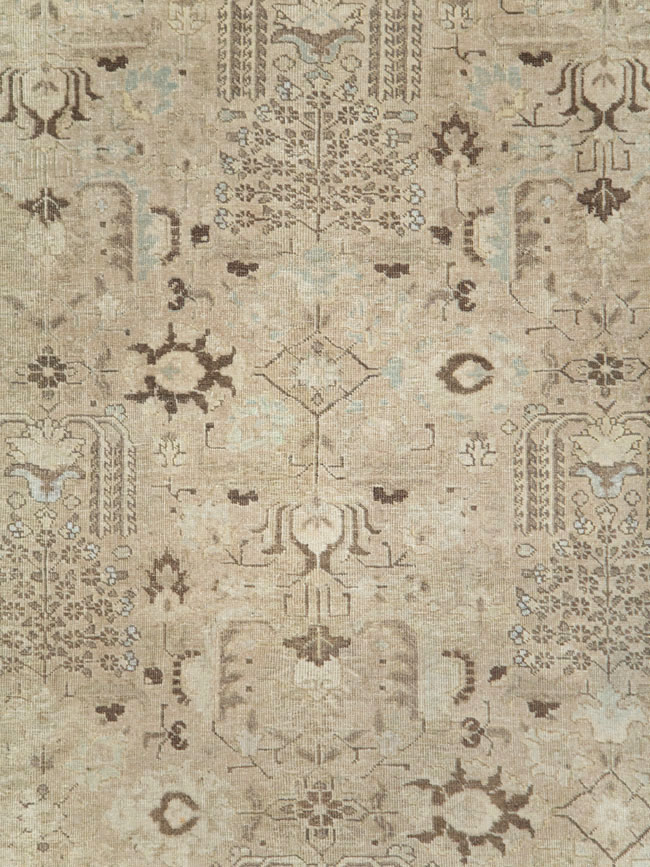 Vintage Persian Tabriz Small Room Size Carpet, No.19171 - Gss