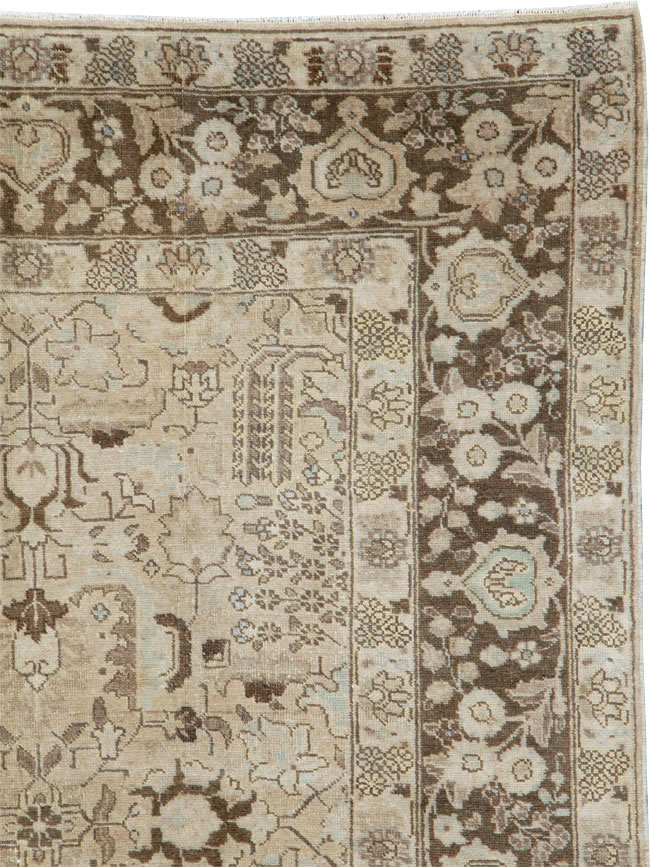 Vintage Persian Tabriz Small Room Size Carpet, No.19171 - Gss