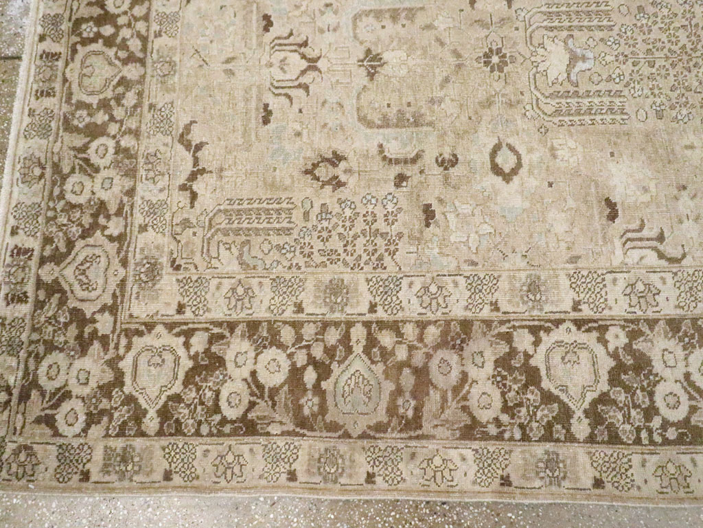 Vintage Persian Tabriz Small Room Size Carpet, No.19171 - Gss