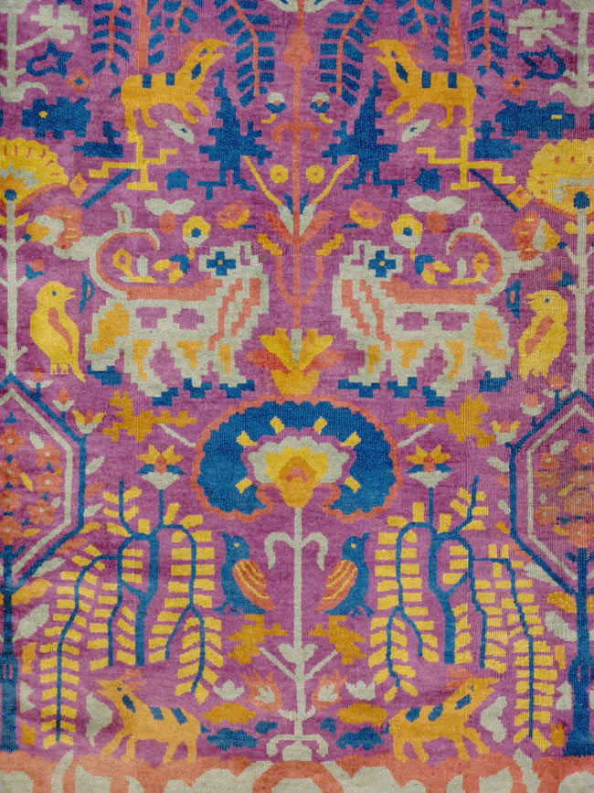 Vintage Indian Lahore Carpet, No.19184 - Gss