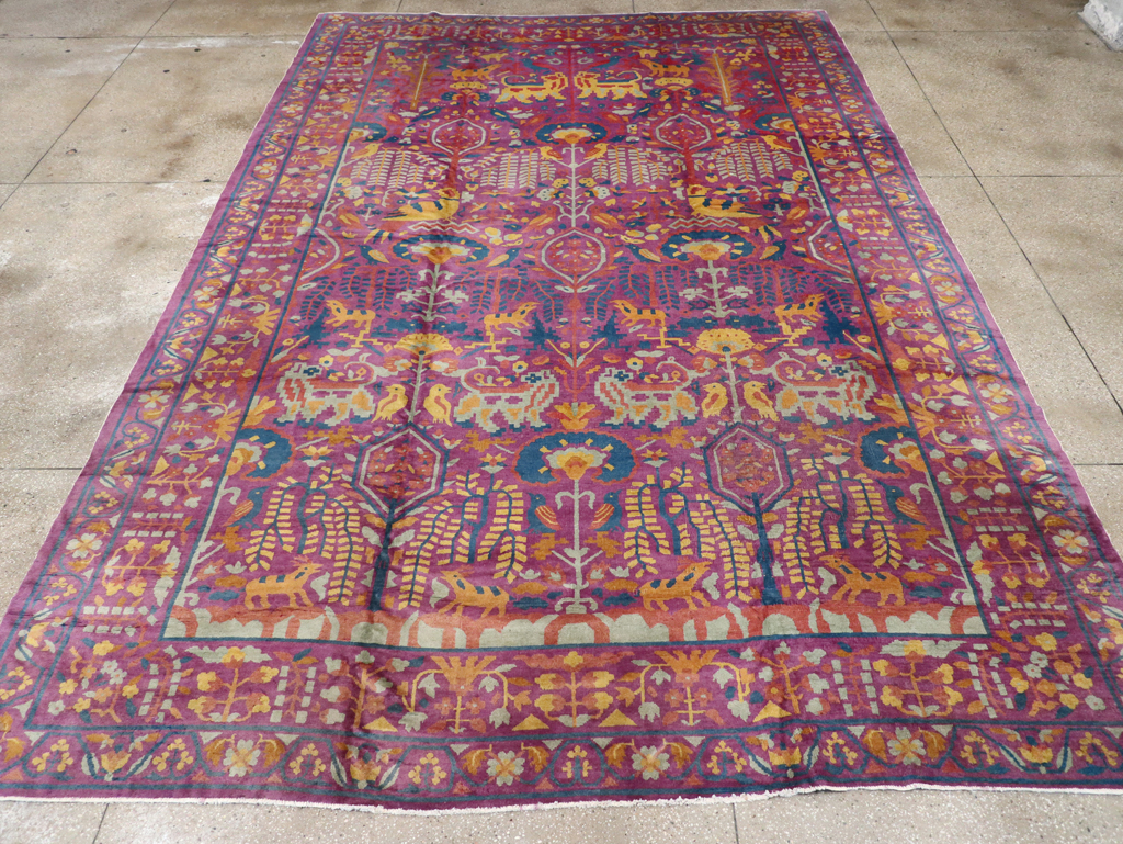 Vintage Indian Lahore Carpet, No.19184 - Gss