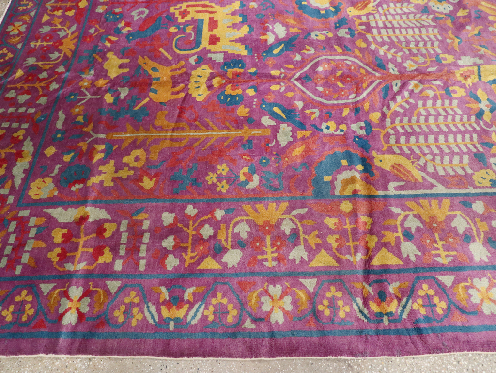 Vintage Indian Lahore Carpet, No.19184 - Gss