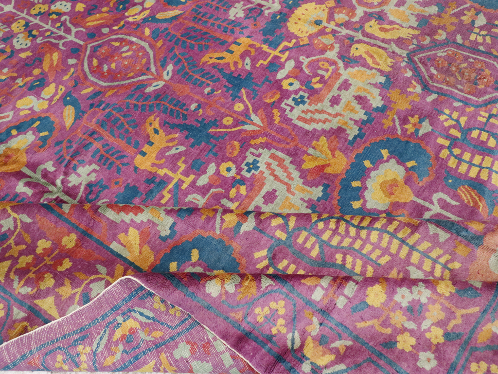 Vintage Indian Lahore Carpet, No.19184 - Gss