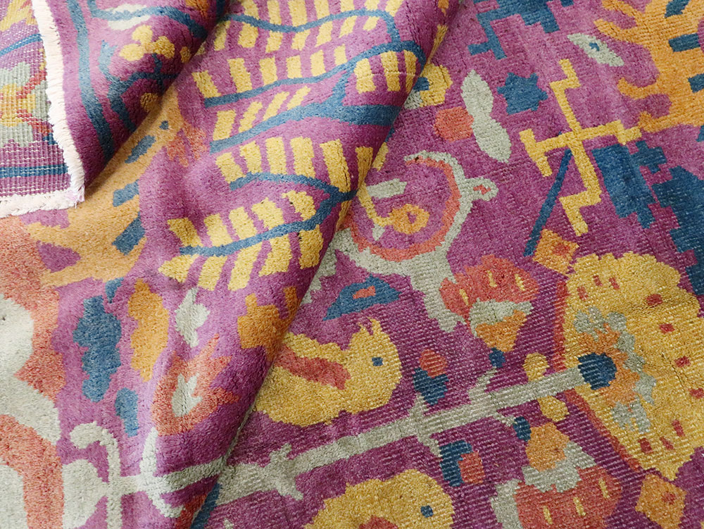 Vintage Indian Lahore Carpet, No.19184 - Gss