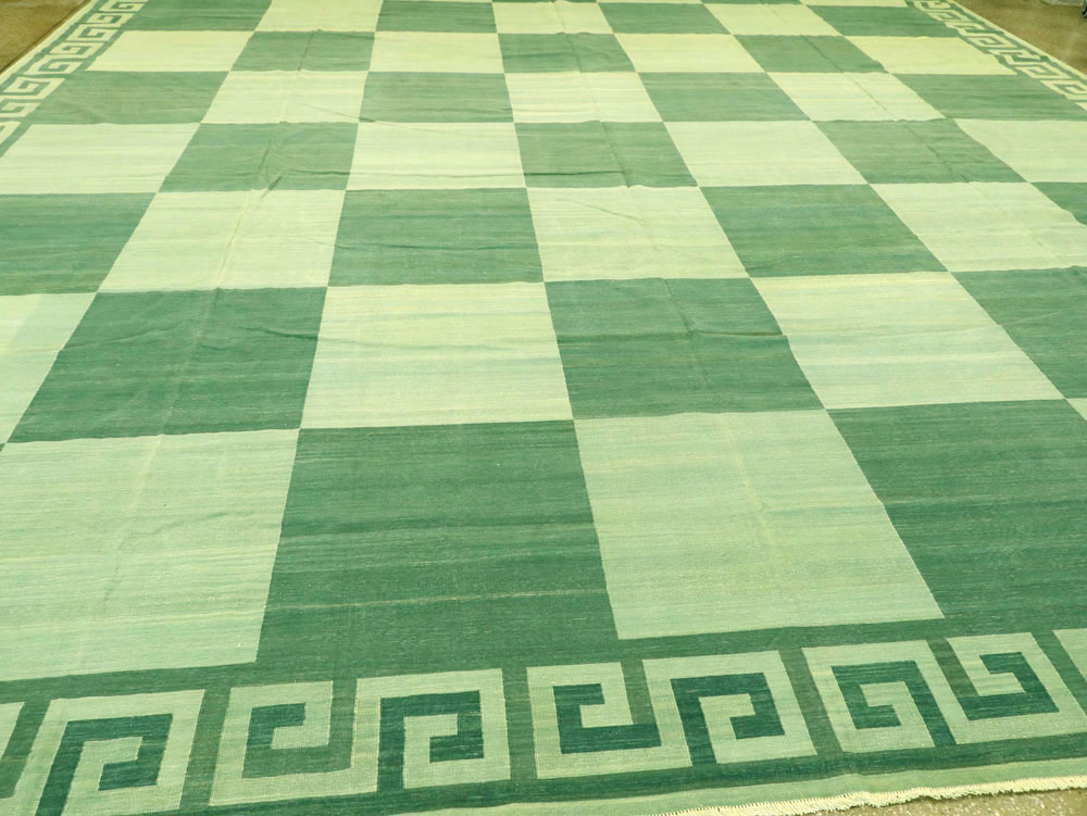 Vintage Indian Dhurrie Carpet, No.19189 - Gss