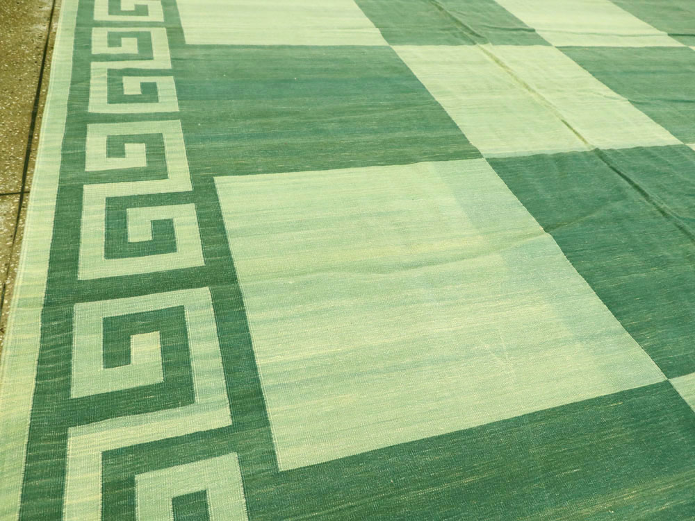 Vintage Indian Dhurrie Carpet, No.19189 - Gss