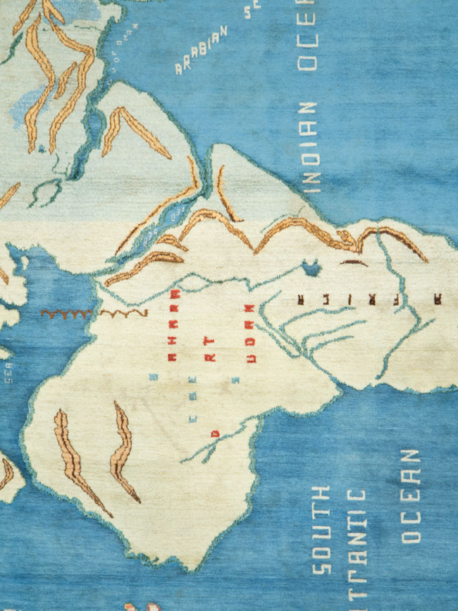 Vintage Persian Mashad Map Carpet, No.19249 - Gss