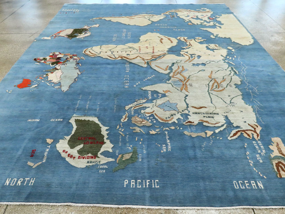 Vintage Persian Mashad Map Carpet, No.19249 - Gss