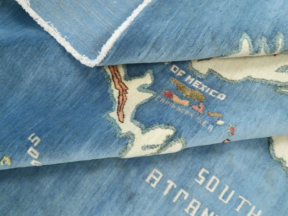 Vintage Persian Mashad Map Carpet, No.19249 - Gss