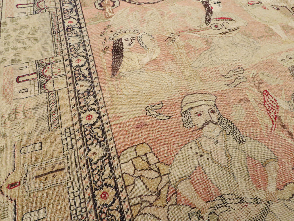 Antique Turkish Kayseri Pictorial Carpet, No.19264 - Gss