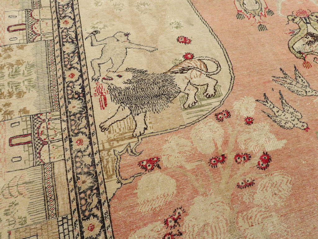 Antique Turkish Kayseri Pictorial Carpet, No.19264 - Gss