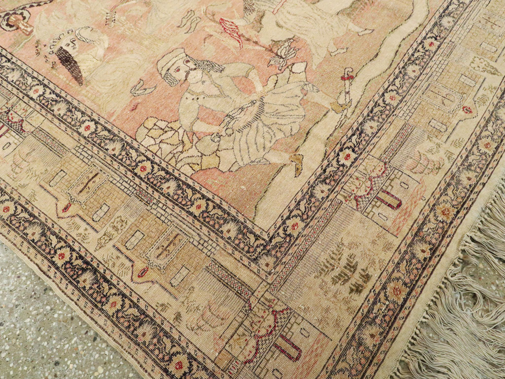 Antique Turkish Kayseri Pictorial Carpet, No.19264 - Gss