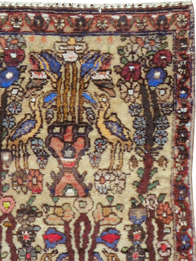 Vintage Persian Malayer Pictorial Rug, No.19284 - Gss