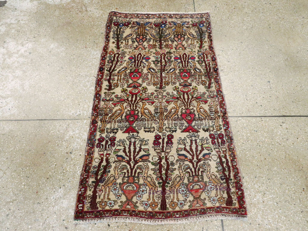 Vintage Persian Malayer Pictorial Rug, No.19284 - Gss